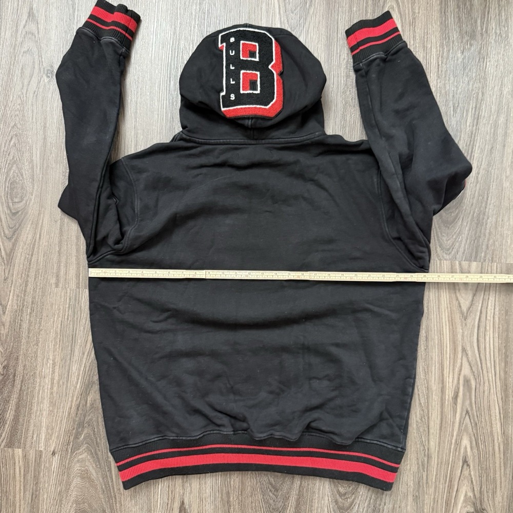 Pro Standard Chicago Bulls 6x Champions Black Mash Up Hoodie 2XL Heavy Thick - Picture 10 of 12